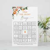 Citrus thema sinaasappels Vind het gast bingogame (Staand voorkant)