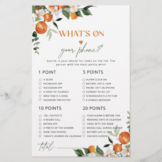 Citrus thema wat er op uw telefoon spel (Voorkant)