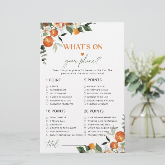 Citrus thema wat er op uw telefoon spel (Staand voorkant)