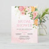 Citrus Theme Fruit Floral Vrijgezellenfeest Kaart (Staand voorkant)