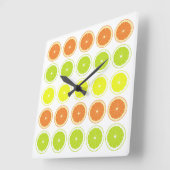 Citrus Theme Kitchen Klokken, vers Vierkante Klok (Hoek)