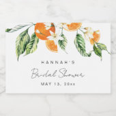 Citrus Theme Vrijgezellenfeest Mini Sparkling Wijnetiket (Enkel label)