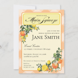 Citrus Themed Bridal Shower Invitation Kaart
