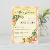 Citrus Themed Bridal Shower Invitation Kaart (Staand voorkant)