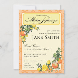 Citrus Themed Bridal Shower Invitation Kaart