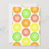 Citrus Thgeacht Baby shower Invitation Kaart (Achterkant)