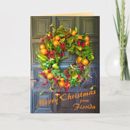 Citrus Thormay Wreath Bok Gardens Florida Feestdagen Kaart