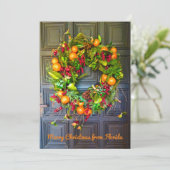 Citrus Thormay Wreath Bok Gardens Florida Feestdagenkaart (Staand voorkant)