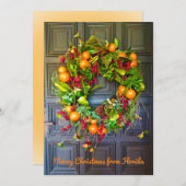 Citrus Thormay Wreath Bok Gardens Florida Feestdagenkaart (Voorkant / Achterkant)
