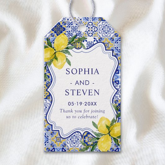 Citrus & Tile Mediterranean Wedding Celebration Cadeaulabel