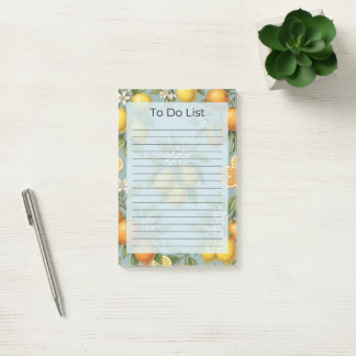 Citrus To-Do List Lined Watercolor Memo Pad Post-it® Notes