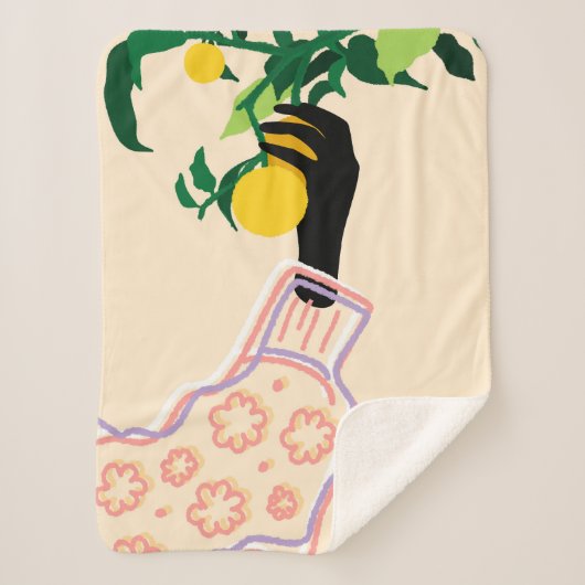 Citrus Touch Sherpa Deken (Voorkant)