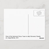 Citrus Tower in Clermont Florida "Gem of the Hills Briefkaart (Achterkant)