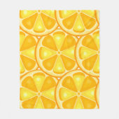 Citrus TROPICAL SUMMER FRUIT Sinaasappel citroenen Fleece Deken (Voorkant)