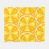Citrus TROPICAL SUMMER FRUIT Sinaasappel citroenen Fleece Deken (Voorkant (Horizontaal))