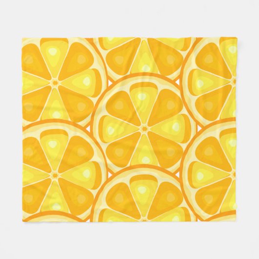 Citrus TROPICAL SUMMER FRUIT Sinaasappel citroenen Fleece Deken (Voorkant (Horizontaal))