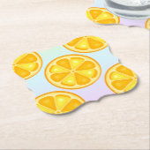 Citrus TROPICAL SUMMER FRUIT Sinaasappel citroenen Kartonnen Onderzetters (Gekanteld)