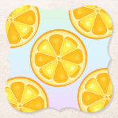 Citrus TROPICAL SUMMER FRUIT Sinaasappel citroenen Kartonnen Onderzetters (Voorkant)