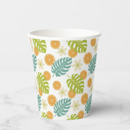 Citrus Tropisch Papieren Bekers