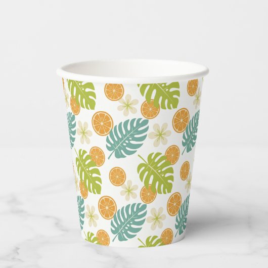 Citrus Tropisch Papieren Bekers (Voorkant)