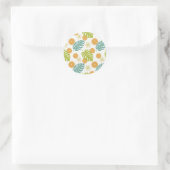 Citrus Tropisch Ronde Sticker (Tas)