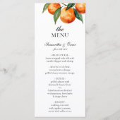 Citrus Trouw Menukaart | Mediterranean Orange (Voorkant)