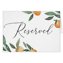 Citrus Trouwkaart Reserveringsbord | Waterverf Ora