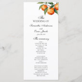 Citrus Trouwprogramma | Mediterranean Orange Menu (Voorkant)