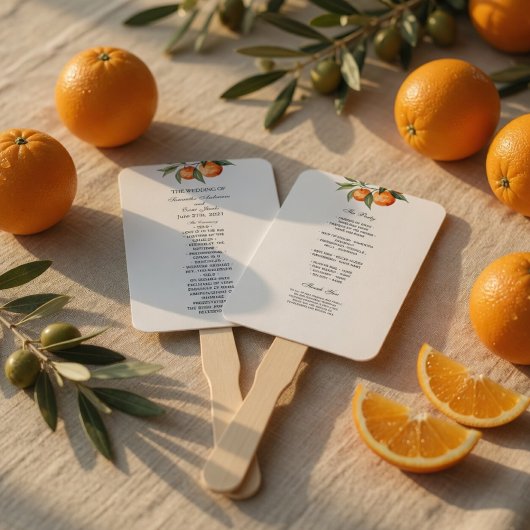 Citrus Trouwprogramma Waier | Mediterranean Oranje Handwaaier
