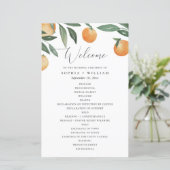 Citrus Trouwprogramma | Waterverf Tuin Oranje (Staand voorkant)