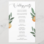 Citrus Trouwprogramma | Waterverf Tuin Oranje (Achterkant)