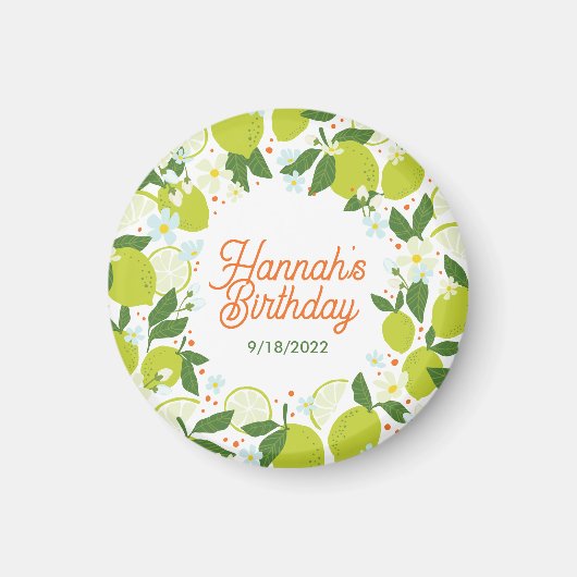 Citrus Tuin Magneet - Bewerkbaar Tekst Design (Voorkant)