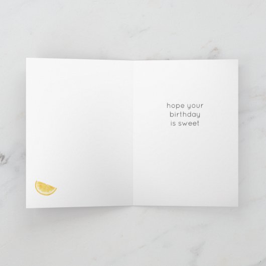 Citrus Twee Sweet Happy Birthday Kaart (Binnen)