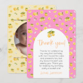 Citrus verjaardagsfoto Dank u Kaart (Voorkant / Achterkant)