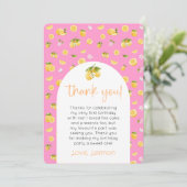 Citrus verjaardagsfoto Dank u Kaart (Staand voorkant)