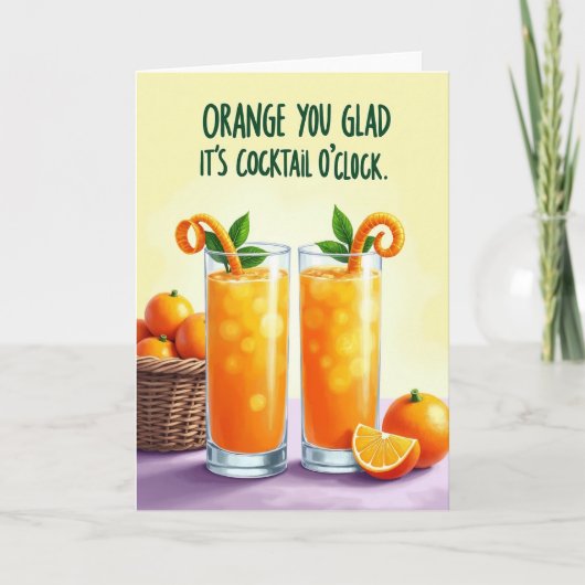 Citrus verjaardagskaart kaart (Voorkant)