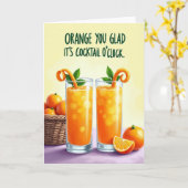 Citrus verjaardagskaart kaart (Gele Bloem)