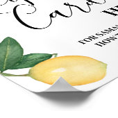 Citrus Verlof Ontvankelijke Kaart hier Shower-bord Poster (Hoek)