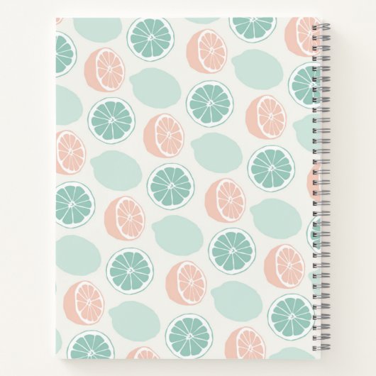 Citrus verstrekt gepersonaliseerde gezinsherenigin notitieboek (Achterkant)