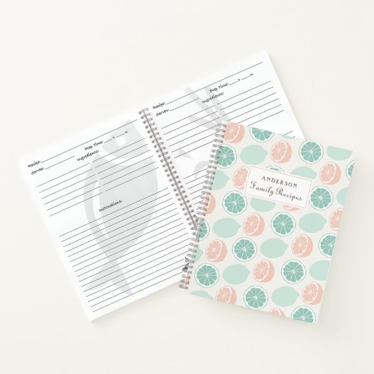 Citrus verstrekt gepersonaliseerde gezinsherenigin notitieboek (Binnen)