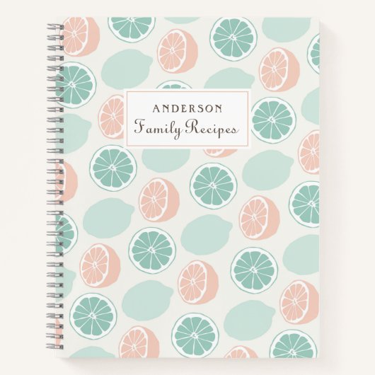 Citrus verstrekt gepersonaliseerde gezinsherenigin notitieboek (Voorkant)