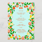 Citrus-viering Aangepaste bruiloft zomerfruit Menu (Voorkant)