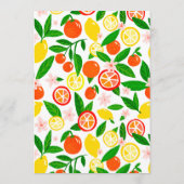 Citrus Viering Aangepaste drankjes zomerfruit Menu (Achterkant)