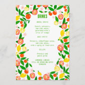 Citrus Viering Aangepaste drankjes zomerfruit Menu (Voorkant)