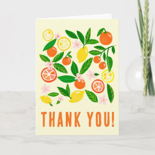 Citrus Viering Aangepaste Kleurrijke Krachtig Bedankkaart