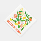 Citrus Viering Aangepaste Naam BRUIDSBADJE Servet (Hoek)