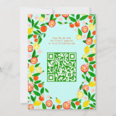 Citrus-viering Aangepaste QR Zomer BRUIDSBAD Kaart (Achterkant)