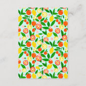 Citrus-viering Aangepaste zomer bruiloft bruidsfee Informatiekaartje (Achterkant)