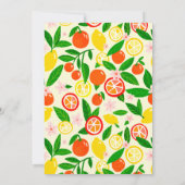 Citrus-viering Aangepaste zomer bruiloft uitnodigi Kaart (Achterkant)