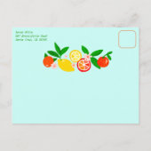Citrus-viering Aangepaste zomer bruiloftsborrel Uitnodiging Briefkaart (Achterkant)